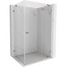 Mexen Lunar avatav dušinurk 85 x 90 cm, läbipaistev, harjatud vask - 834-085-090-65-00-P