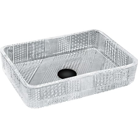 Mexen Akra glass countertop basin 46 x 33 cm, transparent - 24024600