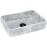 Mexen Akra klaasist tasapinnaline kraanikauss 46 x 33 cm, läbipaistev - 24024600