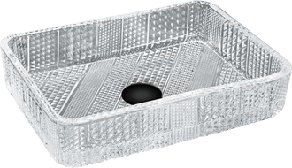 Mexen Akra Glas-Waschtischaufsatz Waschbecken 46 x 33 cm, transparent - 24024600