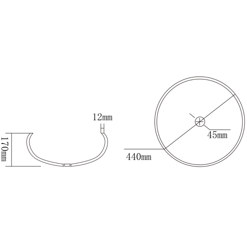 Mexen Celia lavabo da appoggio in vetro 44 x 44 cm, trasparente - 24034400