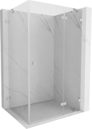 Mexen Lunar parema hinged dušinurk 80 x 90 cm, läbipaistev, harjatud nikkel - 834-080-090-97-00-P