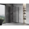 Mexen Mist-H T left pivot shower enclosure 80 x 80 cm, transparent, black - 8A5T-080-080-70-00-L