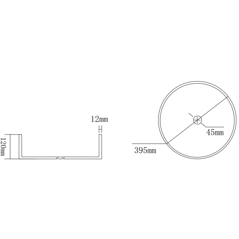 Mexen Dema lasi laskutasoallas 39 x 39 cm, läpinäkyvä - 24043900
