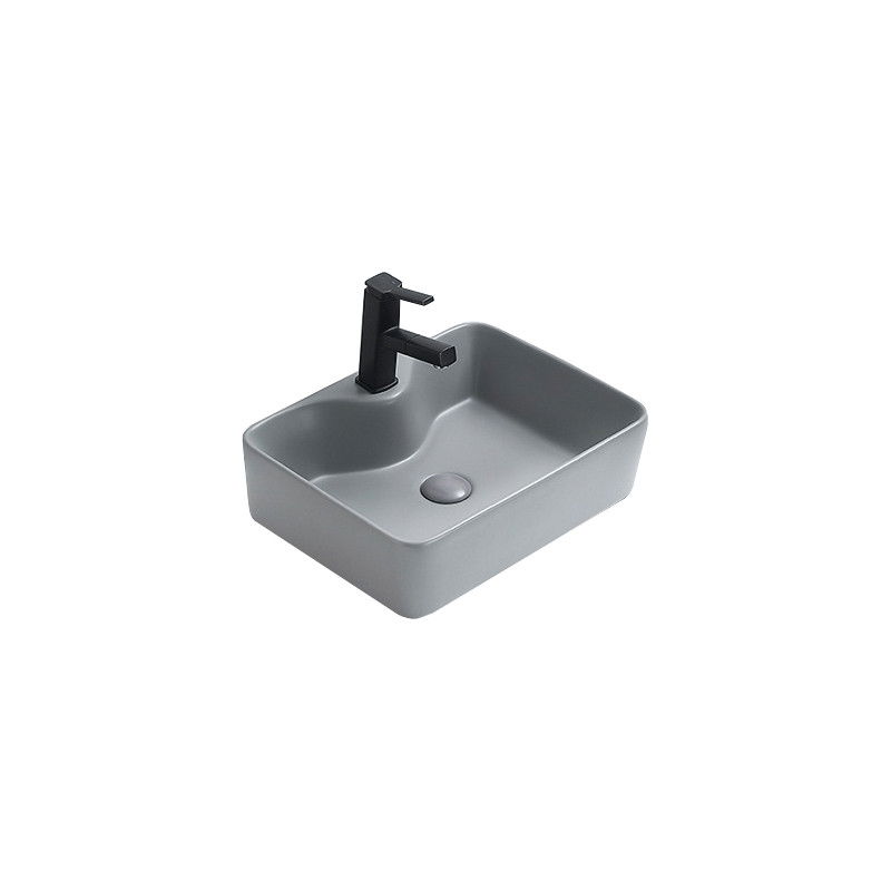 Mexen Eva lavabo da appoggio 48 x 37 cm, grigio chiaro opaco - 21424961