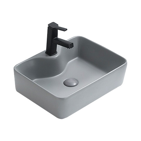 Mexen Eva lavabo à poser 48 x 37 cm, gris clair mat - 21424961