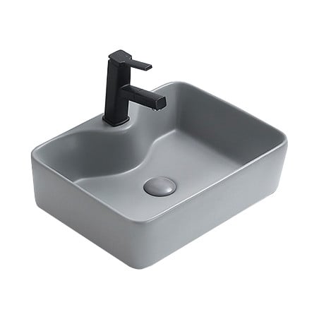 Mexen Eva lavabo de comptoir 48 x 37 cm, gris clair mat- 21424961