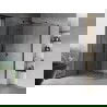 Mexen Mist H T Duschkabine, aufklappbar, links 90 x 75 cm, transparent, schwarz - 8A5T-090-075-70-00-L