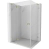 Mexen Lunar L cabine de douche pivotante gauche 70 x 80 cm, transparente, dorée - 834L-070-080-50-00-L