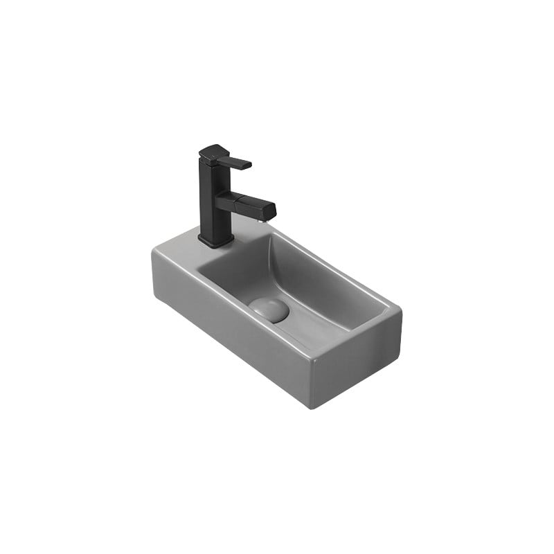 Mexen Inez Aufsatzwaschbecken rechts 40 x 20 cm, hellgrau matt - 21484061R