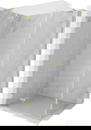 Mexen Lunar L scharnierende douchecabine links 75 x 90 cm, transparant, geborsteld goud - 834L-075-090-55-00-L