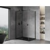 Mexen Mist H T shower enclosure pivot door left 95 x 100 cm, transparent, black - 8A5T-095-100-70-00-L