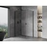 Mexen Mist H T shower enclosure pivot door left 95 x 100 cm, transparent, black - 8A5T-095-100-70-00-L
