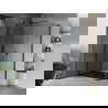 Mexen Mist H T Duschkabine schwenkbar links 95 x 110 cm, transparent, schwarz - 8A5T-095-110-70-00-L