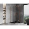 Mexen Mist-H T cabine de douche battante droite 70 x 70 cm, transparent, cuivre brossé - 8A5T-070-070-65-00-P