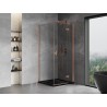 Mexen Mist-H T dušinurk avatav parempoolne 90 x 90 cm, läbipaistev, harjatud vask - 8A5T-090-090-65-00-P