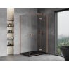 Mexen Mist-H T Right Hinged Shower Enclosure 105 x 70 cm, Transparent, Brushed Copper - 8A5T-105-070-65-00-P