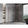 Mexen Mist-H T cabine de douche pivotante droite 75 x 110 cm, transparent, laiton brossé - 8A5T-075-110-65-00-P