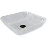 Mexen Mika glass countertop basin 40 x 40 cm, transparent - 24104000