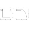 Mexen Adox toiletpapierhouder, goud - 70182333-50