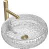 Mexen Celia glazen opzetwastafel 44 x 44 cm, transparant - 24034400