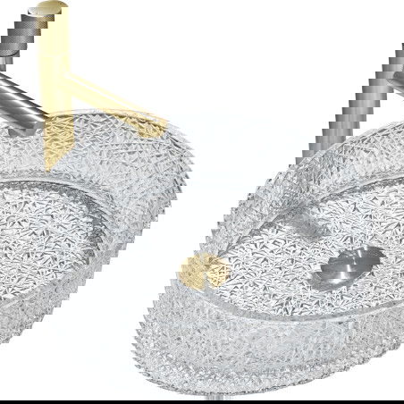 Mexen Dema lavatório de vidro de bancada 39 x 39 cm, transparente - 24043900