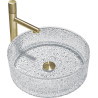 Mexen Dema lavabo de cristal sobre encimera 39 x 39 cm, transparente - 24043900