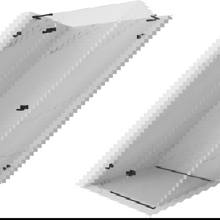 Mexen Lunar L schuifdeur douchecabine links 85 x 90 cm, transparant, zwart - 834L-085-090-70-00-L