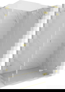 Mexen Lunar L draaideur douchecabine rechts 70 x 80 cm, transparant, geborsteld goud - 834L-070-080-55-00-P