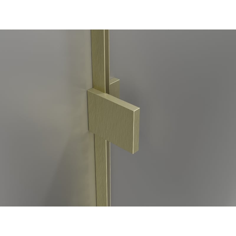 Mexen Lunar L right hinged shower enclosure 75 x 80 cm, transparent, brushed gold - 834L-075-080-55-00-P