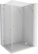 Mexen Lunar L desni tuš kabina 75 x 80 cm, prozirna, zlatna brušena - 834L-075-080-55-00-P