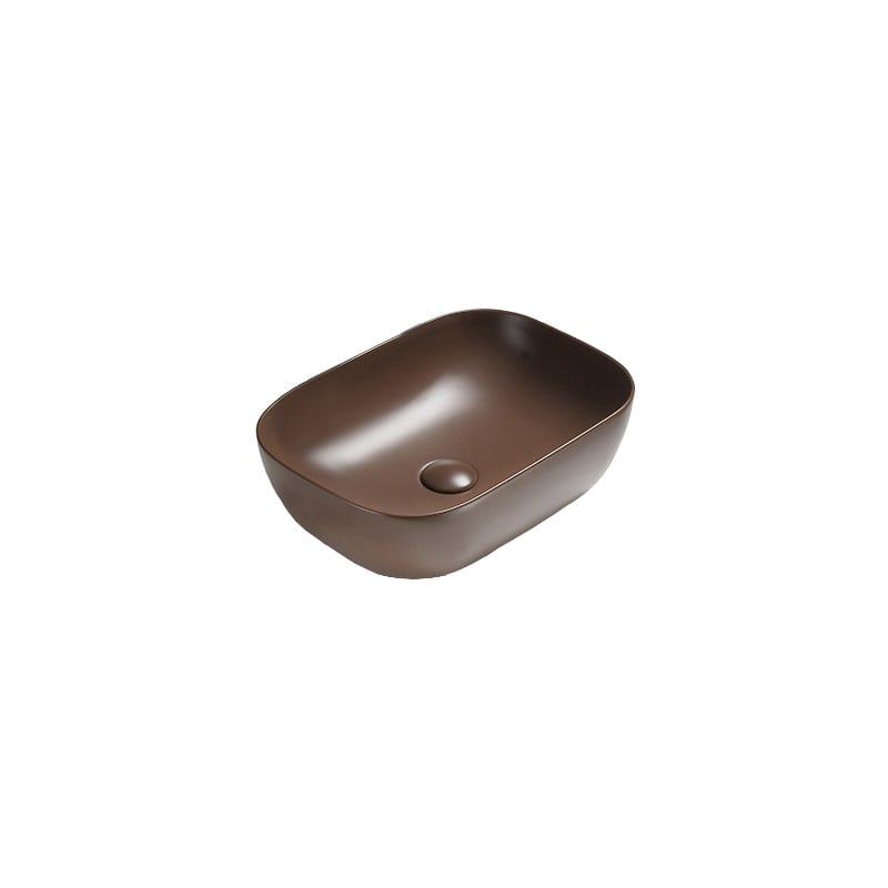 Mexen Rita Aufsatzwaschbecken 45 x 32 cm, braun matt - 21084568