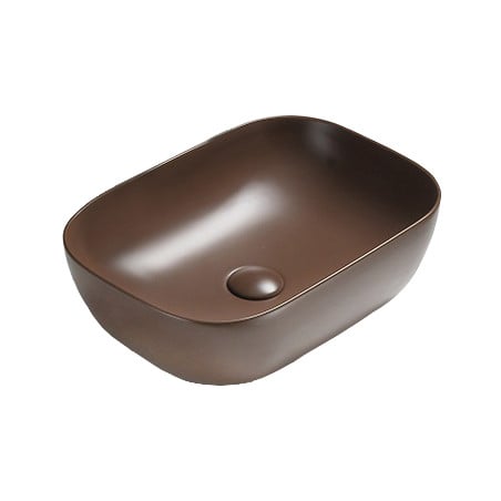 Mexen Rita lavabo sobre encimera 45 x 32 cm, marrón mate - 21084568