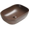 Mexen Rita lavabo sobre encimera 45 x 32 cm, marrón mate - 21084568