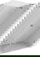 Mexen Lunar L Duschkabine mit rechter Tür, 75 x 80 cm, transparent, Roségold - 834L-075-080-60-00-P