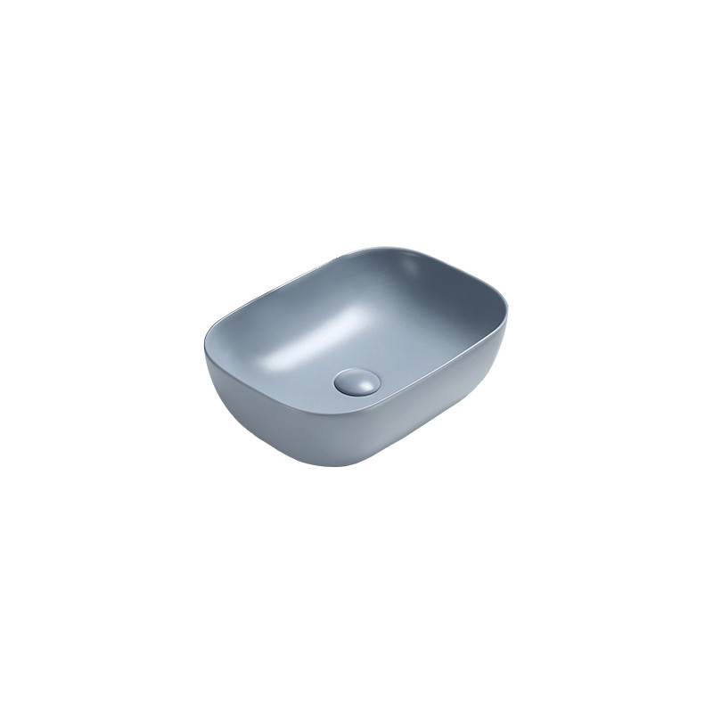 Mexen Rita lavabo de encimera 45 x 32 cm, gris-azul mate - 21084569