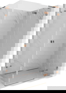 Mexen Lunar L oikeakätinen suihkukoppi 75 x 90 cm, kirkas, ruusukulta - 834L-075-090-60-00-P