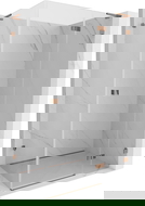 Mexen Lunar L cabine de douche avec porte battante droite 85 x 90 cm, transparent, or rose - 834L-085-090-60-00-P