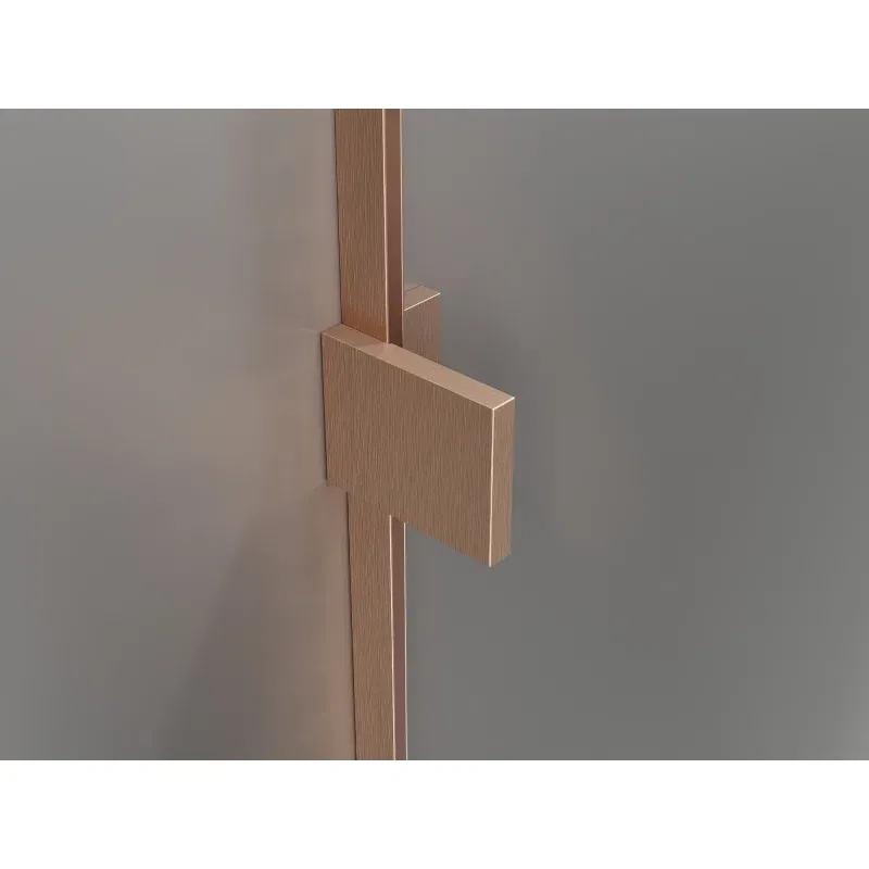 Mexen Lunar L duschkabine rechts angeschlagen 70 x 80 cm, transparent, gebürstetes kupfer - 834L-070-080-65-00-P