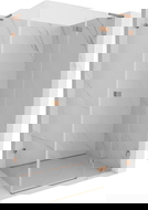 Mexen Lunar L cabine de douche pivotante droite 70 x 80 cm, transparent, cuivre brossé - 834L-070-080-65-00-P