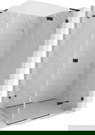 Mexen Lunar L duša kabīne, labā puse 70 x 90 cm, caurspīdīga, melna - 834L-070-090-70-00-P