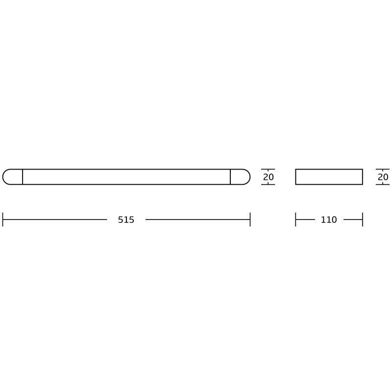 Mexen Adox hangende glazen plank, zwart - 7018237-70
