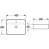 Mexen Sofia countertop washbasin 40 x 40 cm, white - 22154000