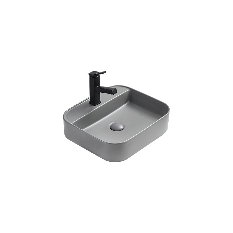 Mexen Sofia lavabo da appoggio 50 x 40 cm, grigio chiaro opaco - 22155061