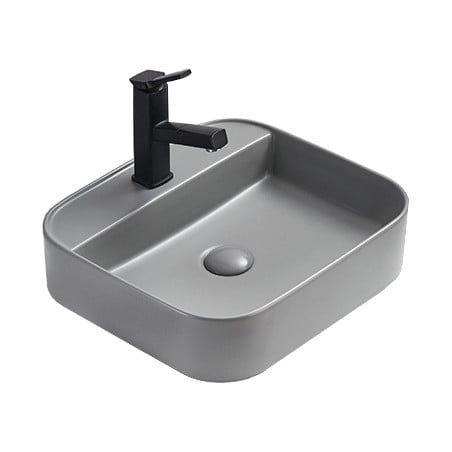 Mexen Sofia lavabo da appoggio 50 x 40 cm, grigio chiaro opaco - 22155061