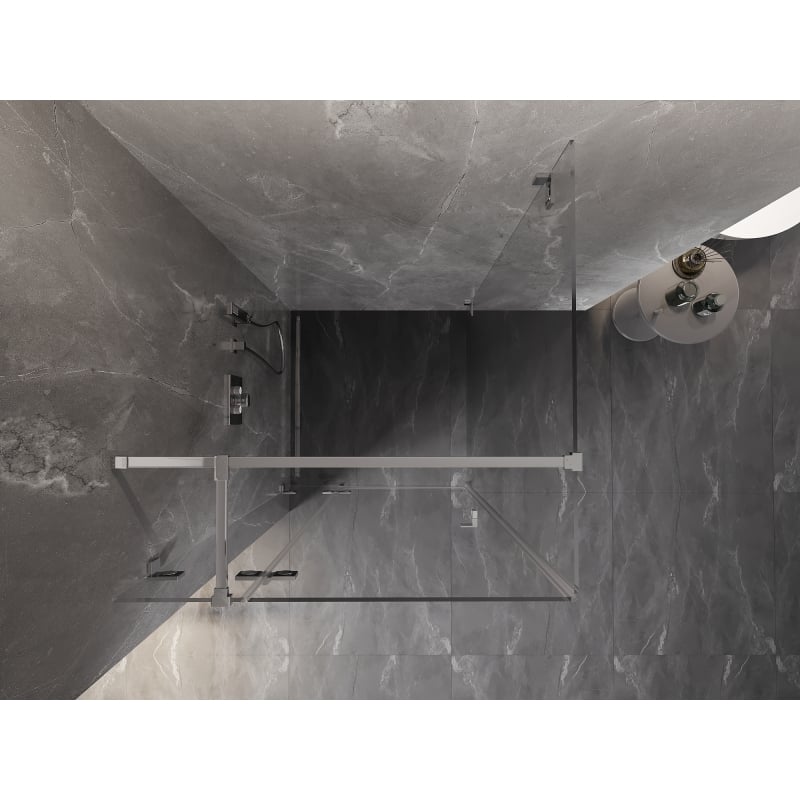 Mexen Lunar T kabina prysznicowa uchylna lewa 90 x 90 cm, transparent, chrom - 834T-090-090-01-00-L