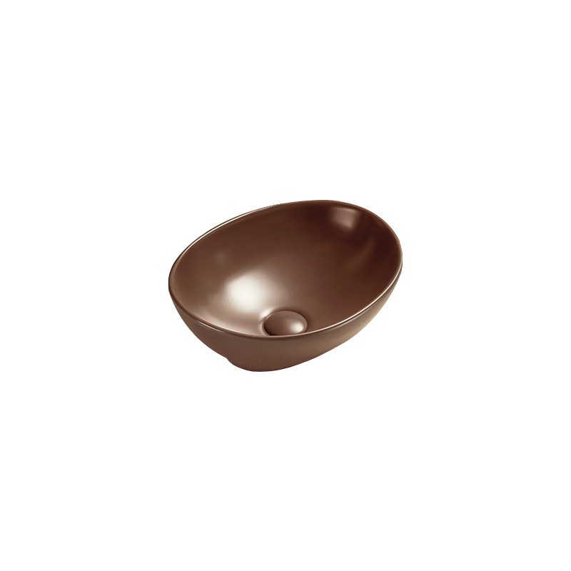 Mexen Elza lavabo à poser 40 x 33 cm, marron mat - 21014068