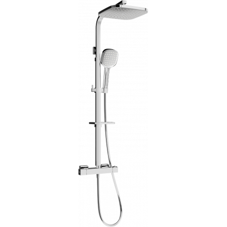 Mexen CQ33 opbouwdoucheset met regendouche en thermostatische kraan, chroom - 772503395-00