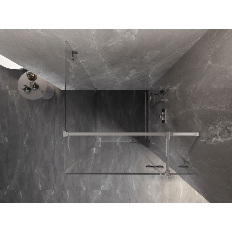 Mexen Lunar T Καμπίνα ντους ανοιγόμενη δεξιά 80 x 80 cm, διάφανη, χρώμιο