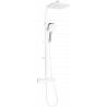 Mexen CQ33 surface-mounted shower set with rain shower and thermostatic mixer, white/chrome - 772503395-21